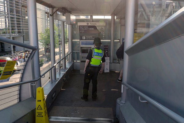 Police at Nottingham station