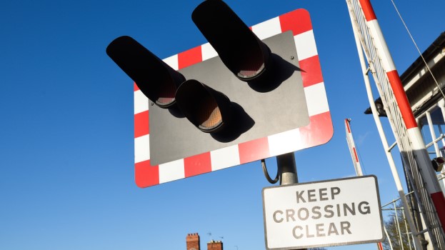 Lights at level crossing barriers