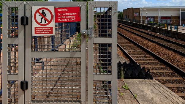 Platform gate railway trespass prevention measure