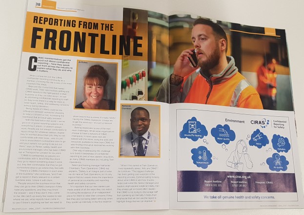 pages of CIRAS reps article in RailStaff