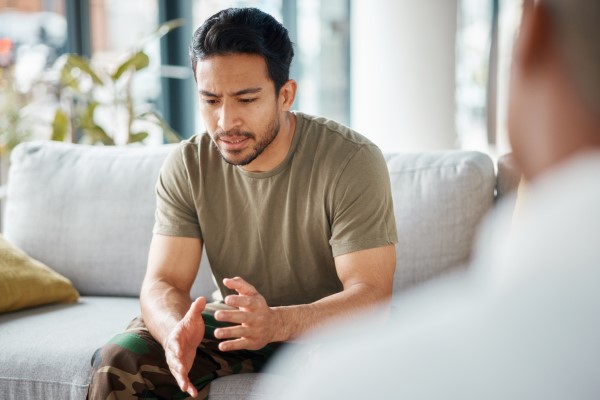 Man speaking to someone