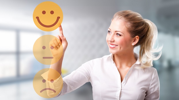Job design - woman choosing happiness at work