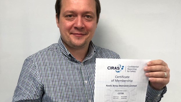 KAM Director of HSQE Ben Kershaw with CIRAS certificate