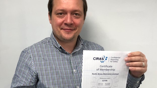 KAM Director of HSQE Ben Kershaw with CIRAS certificate