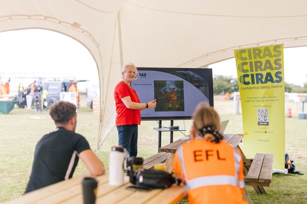 Katie Johnston of CIRAS presenting at Environmental Forestry Ltd safety day