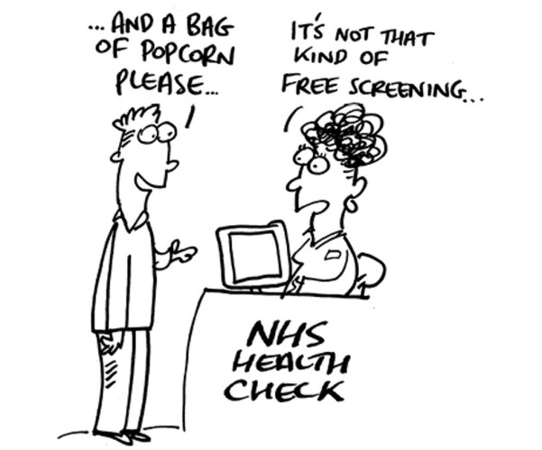 Men's health week NHS check cartoon