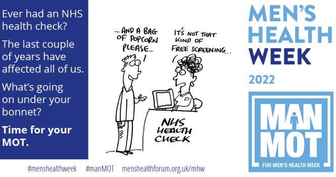 Men's health week NHS check cartoon
