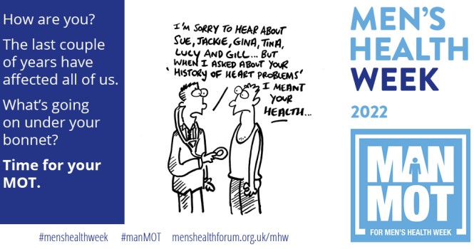 Mens health week heart problems cartoon