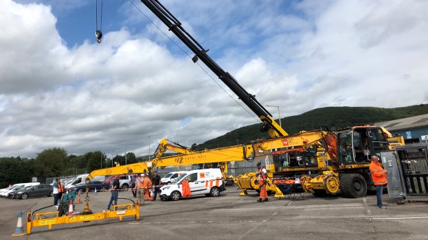 Total Rail Solutions machinery demonstration at Transport for Wales and suppliers safety event 2021