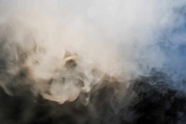 Fumes on black background