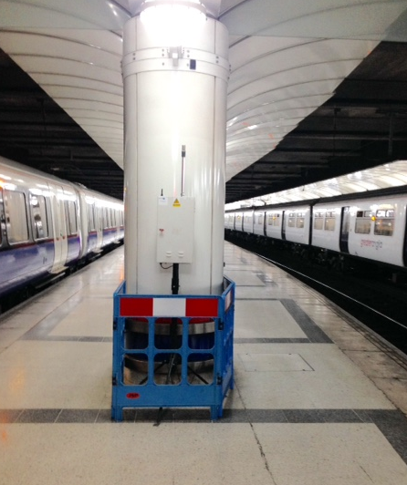 Air quality monitoring kit at London Liverpool Street station