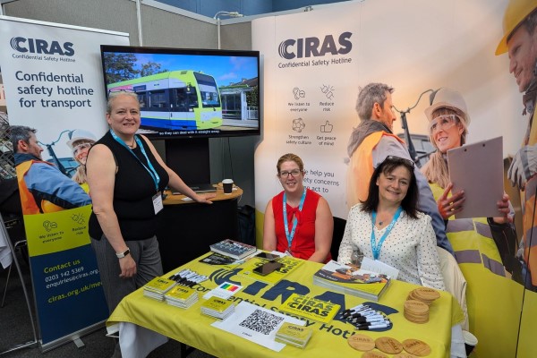 CIRAS' stand at UK Light rail conference 2024