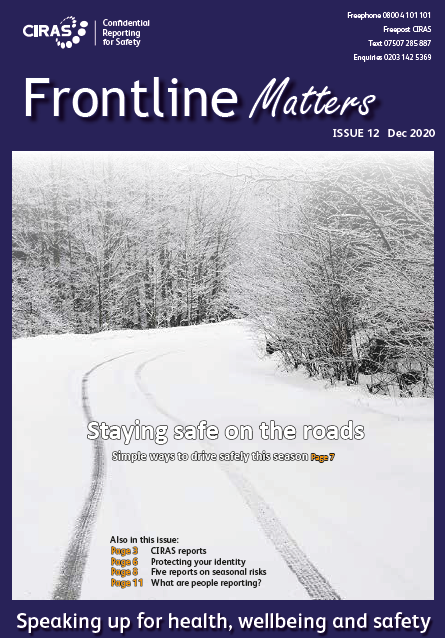 Newsletter front page snowy road